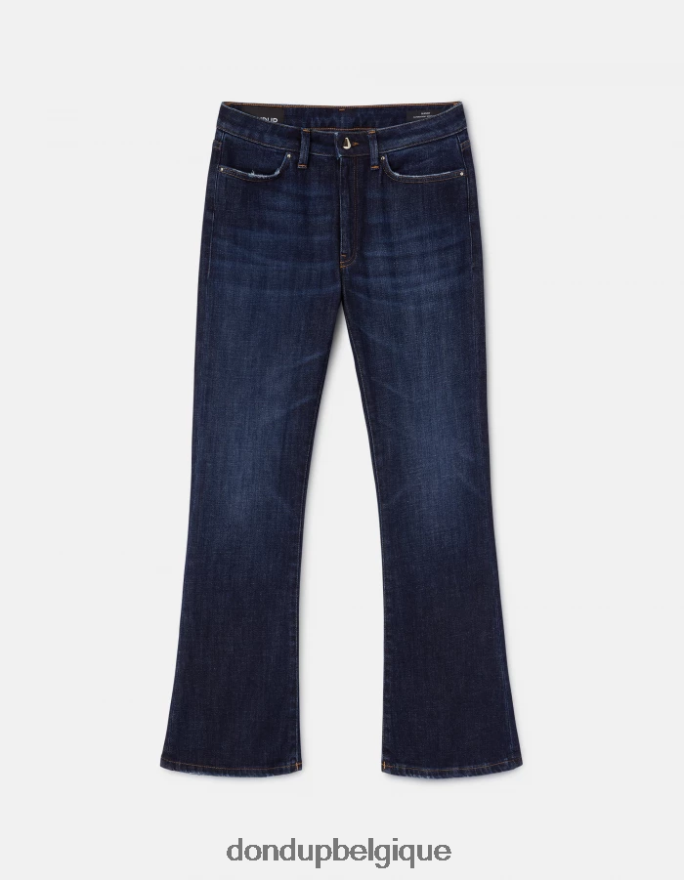 femmes vêtements DONDUP bleu Mandy - Jean bootcut super skinny en denim stretch 8826D085