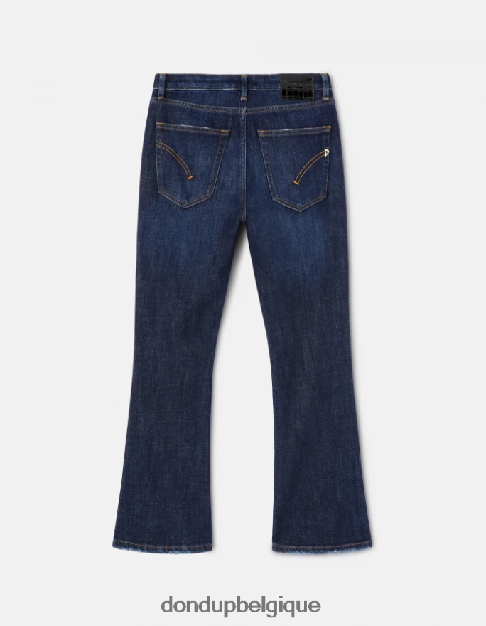 femmes vêtements DONDUP bleu Mandy - Jean bootcut super skinny en denim stretch 8826D085