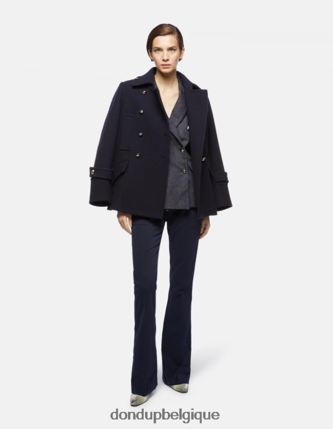 femmes vêtements DONDUP bleu blazer en jean à double boutonnage 8826D0379