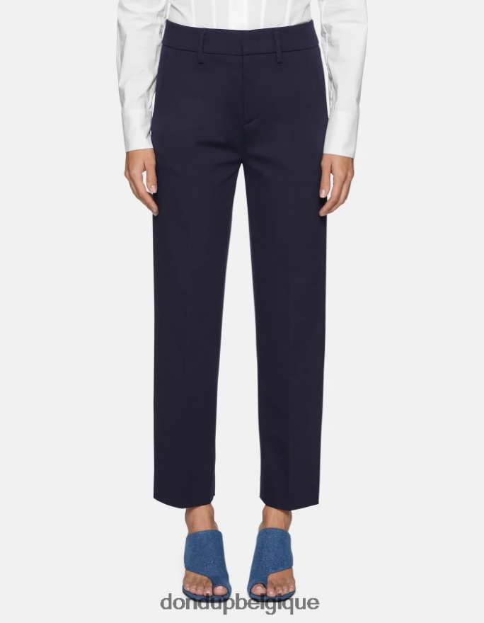 femmes vêtements DONDUP bleu foncé meli pantalon court ample en jersey 8826D0220