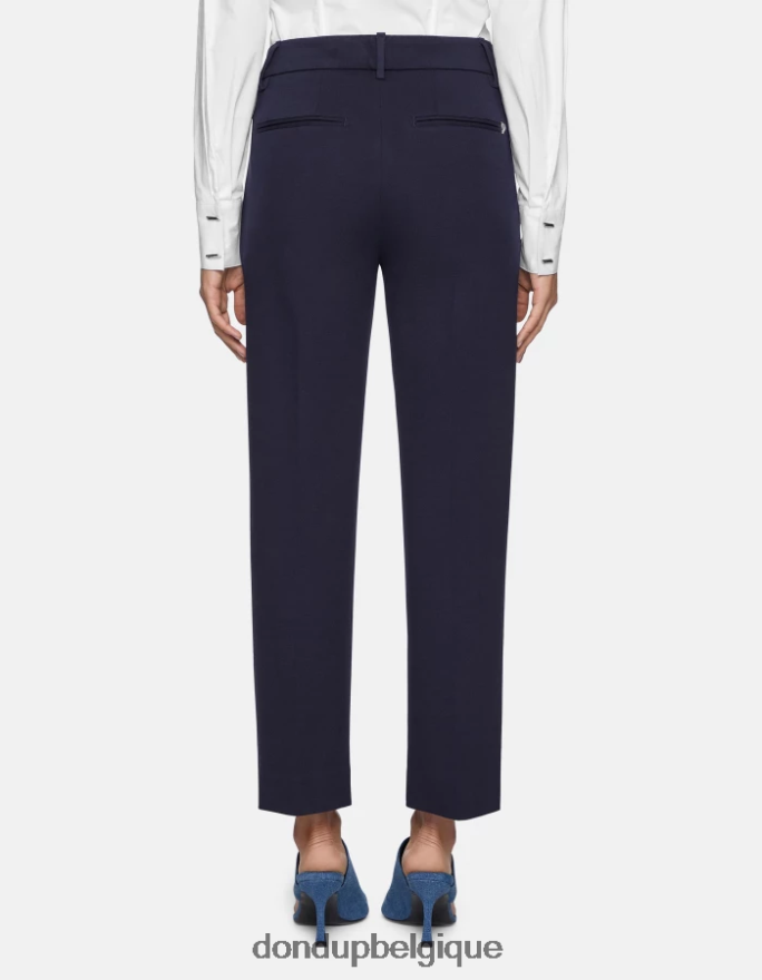 femmes vêtements DONDUP bleu foncé meli pantalon court ample en jersey 8826D0220