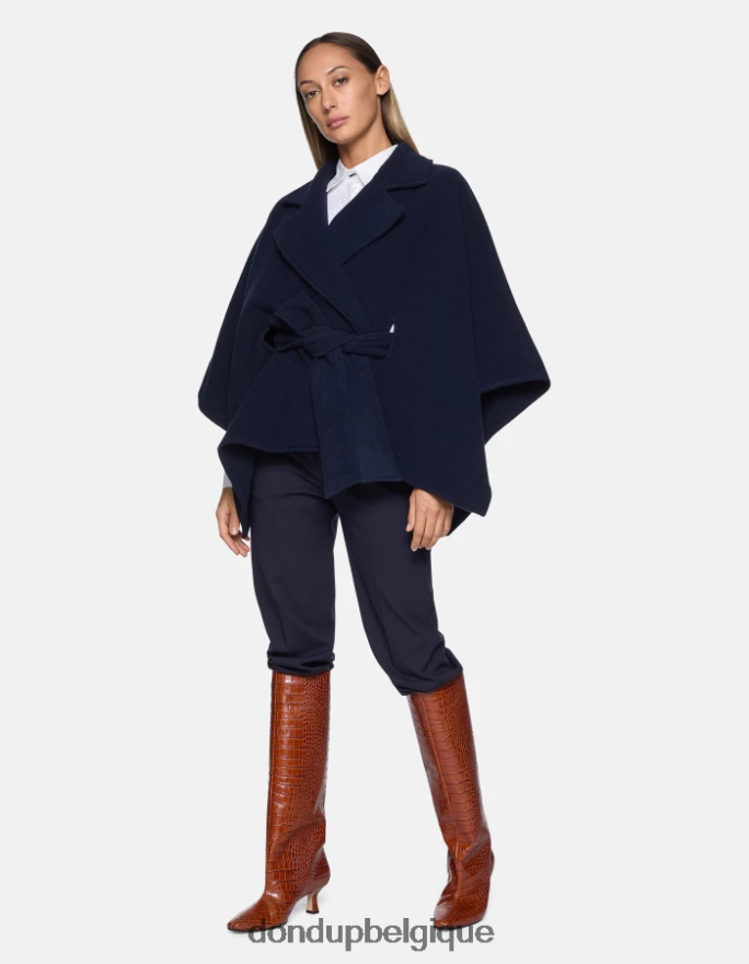 femmes vêtements DONDUP bleu foncé meli pantalon court ample en jersey 8826D0220