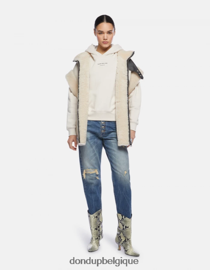 femmes vêtements DONDUP bleu jean ample en denim à lisière rigide koons 8826D0110