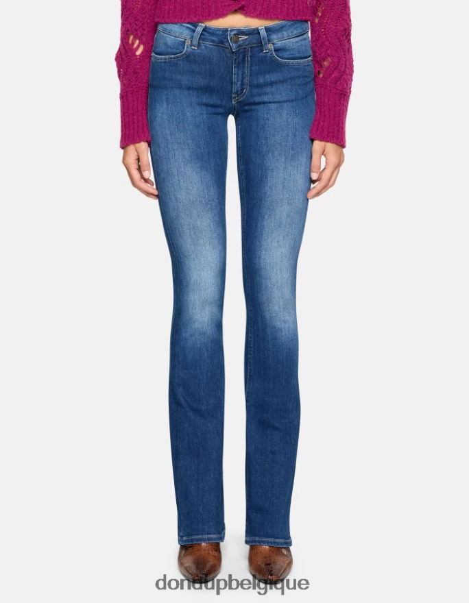 femmes vêtements DONDUP bleu jean bootcut lola en denim stretch 8826D041