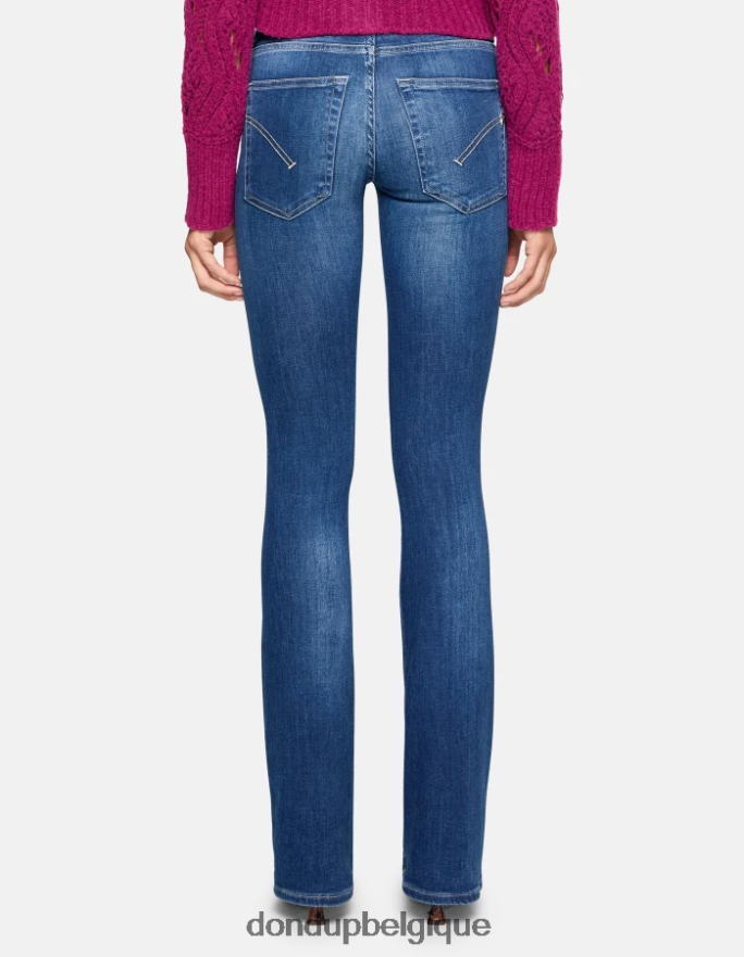 femmes vêtements DONDUP bleu jean bootcut lola en denim stretch 8826D041