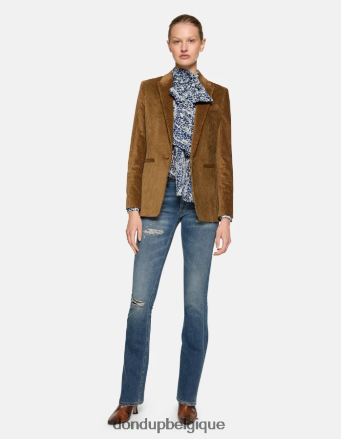 femmes vêtements DONDUP bleu jean bootcut lola en denim stretch 8826D043