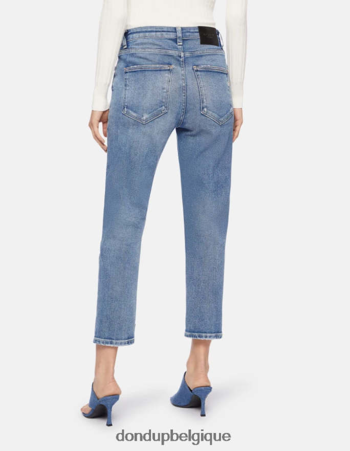 femmes vêtements DONDUP bleu jean coupe classique en denim stretch cindy 8826D055