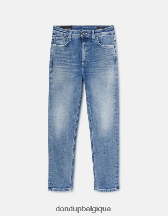 femmes vêtements DONDUP bleu jean coupe classique en denim stretch cindy 8826D055