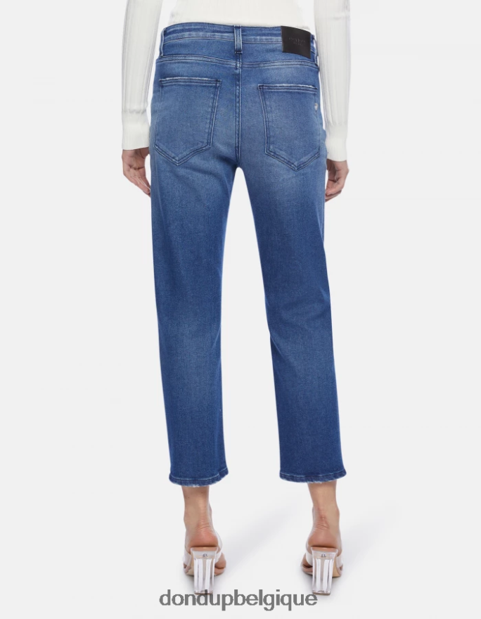femmes vêtements DONDUP bleu jean coupe classique en denim stretch cindy 8826D061