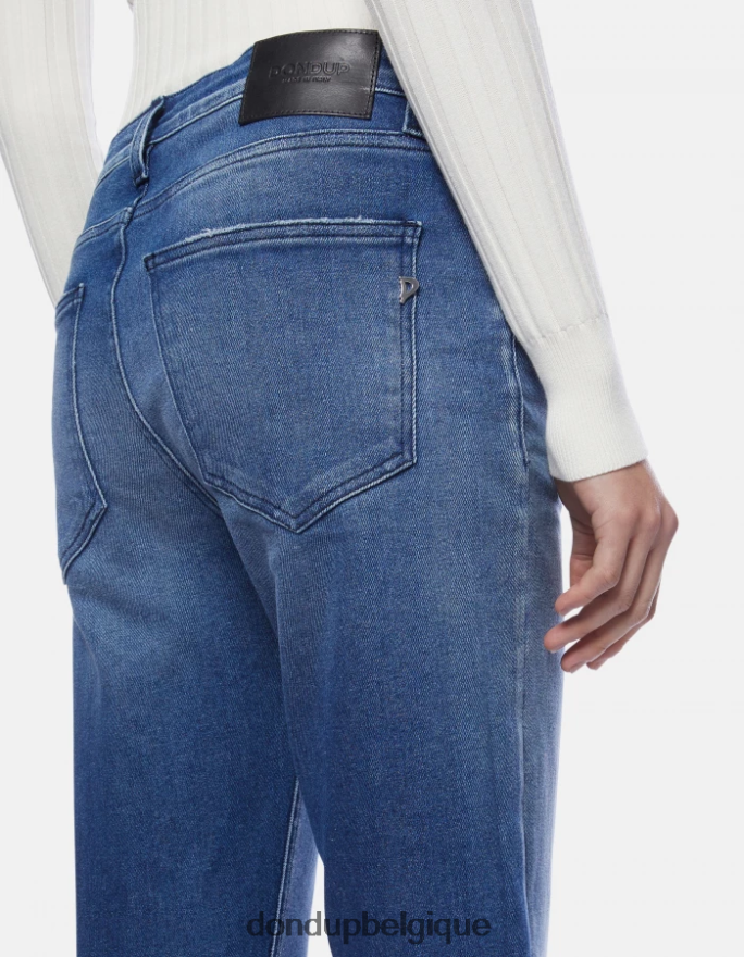 femmes vêtements DONDUP bleu jean coupe classique en denim stretch cindy 8826D061