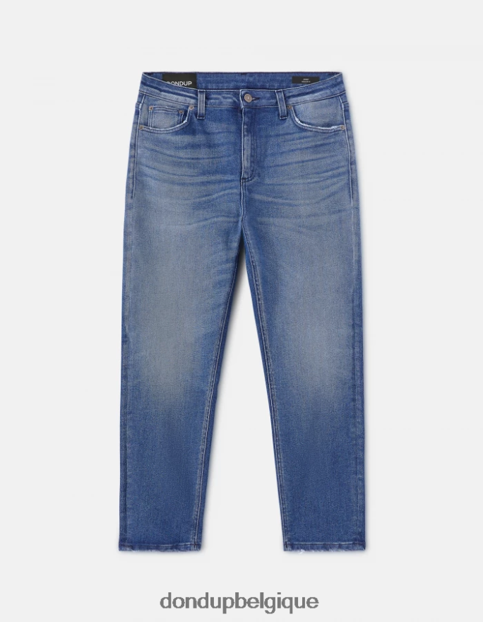 femmes vêtements DONDUP bleu jean coupe classique en denim stretch cindy 8826D061