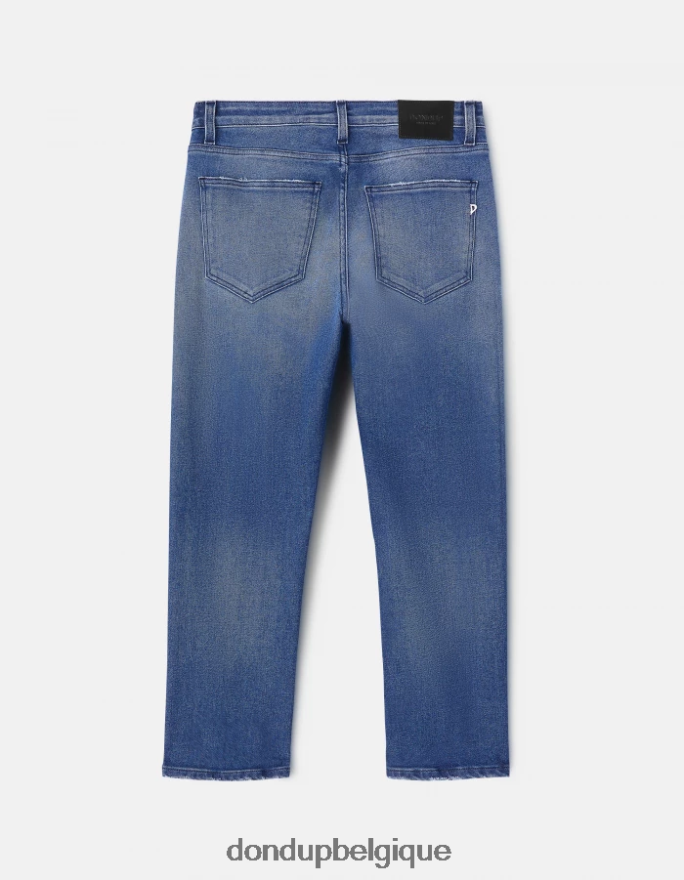 femmes vêtements DONDUP bleu jean coupe classique en denim stretch cindy 8826D061