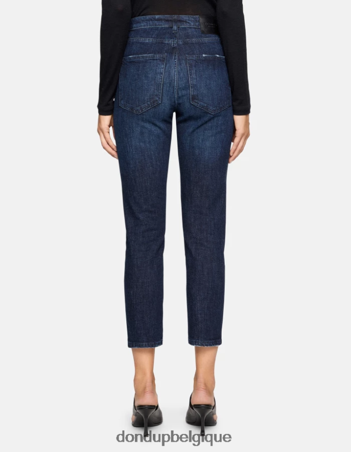 femmes vêtements DONDUP bleu jean coupe classique en denim stretch cindy 8826D09