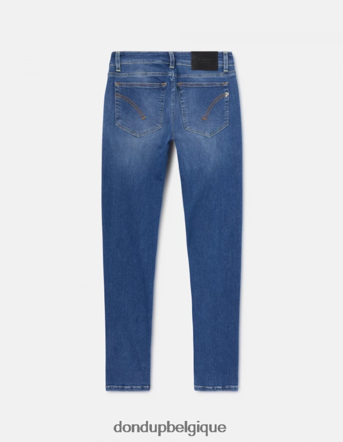 femmes vêtements DONDUP bleu jean gaia en denim stretch super skinny 8826D048