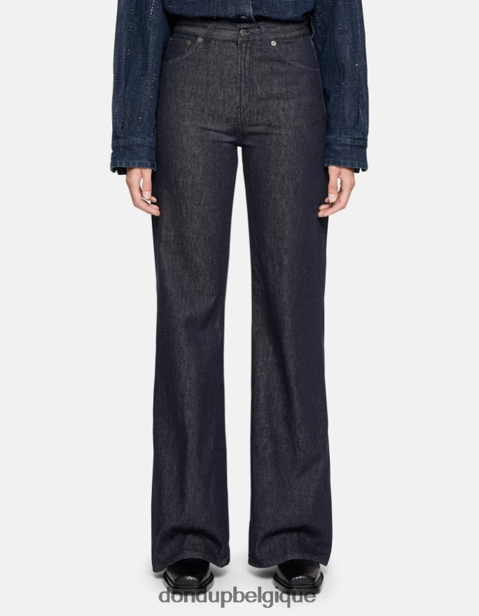 femmes vêtements DONDUP bleu jean large en denim rigide ambre 8826D059