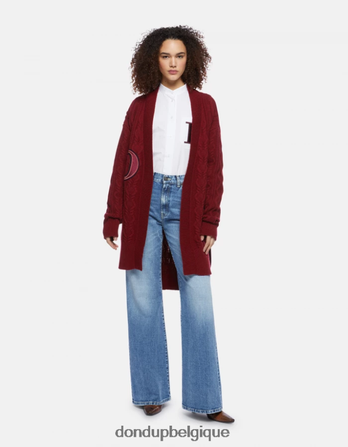 femmes vêtements DONDUP bleu jean large en denim rigide ambre 8826D096