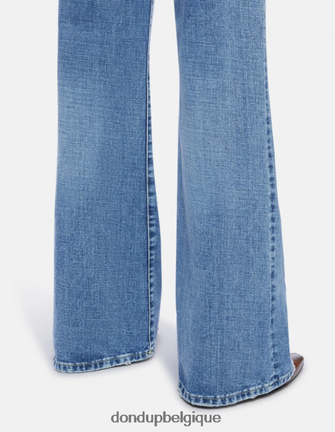 femmes vêtements DONDUP bleu jean large en denim rigide ambre 8826D096