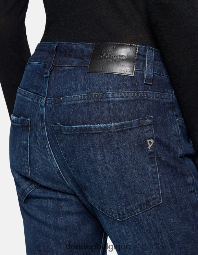 femmes vêtements DONDUP bleu jean mila en denim stretch coupe carotte 8826D05