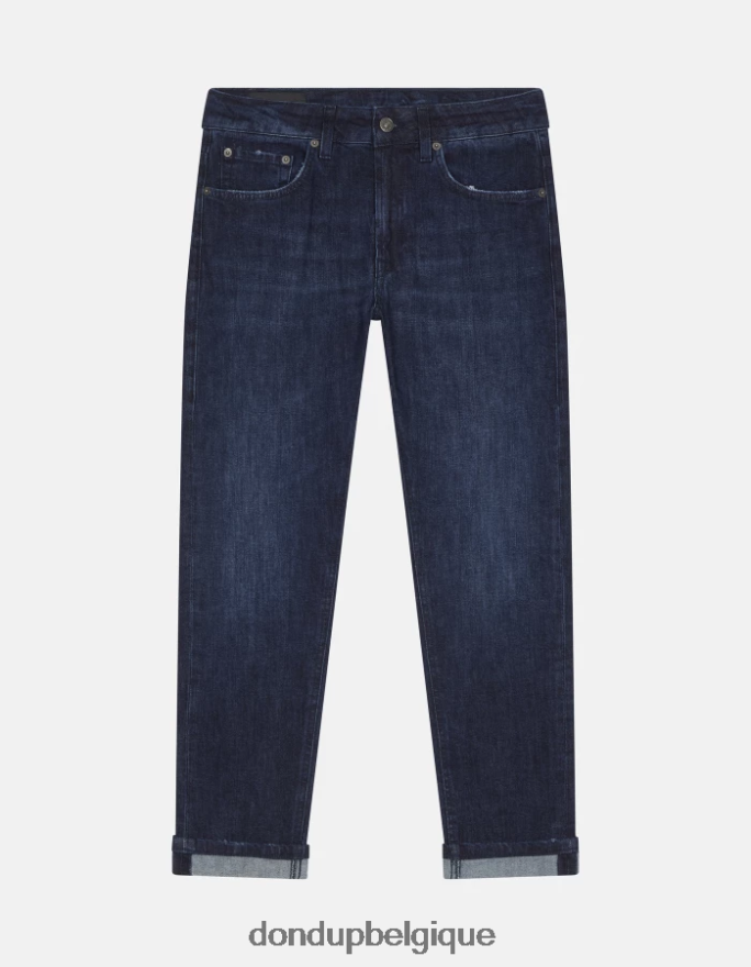 femmes vêtements DONDUP bleu jean mila en denim stretch coupe carotte 8826D05