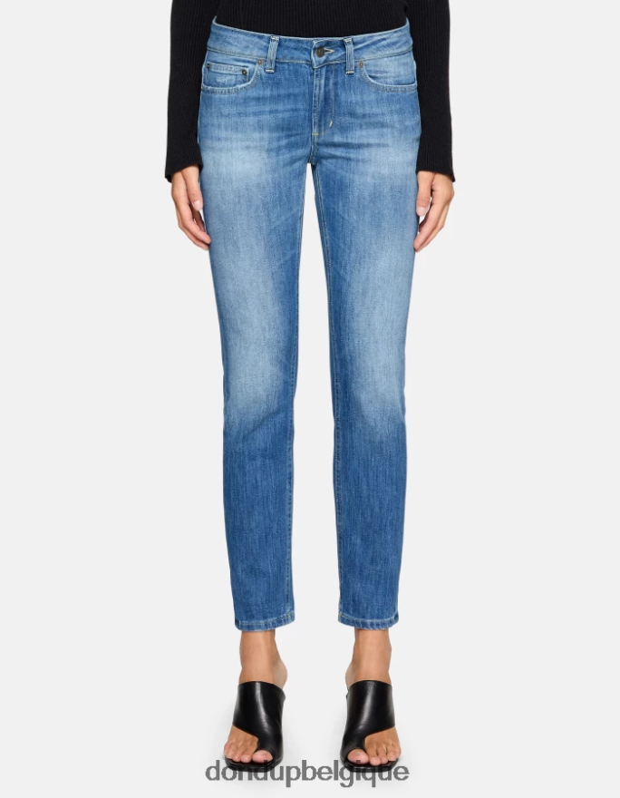 femmes vêtements DONDUP bleu jean monroe skinny en denim stretch 8826D037