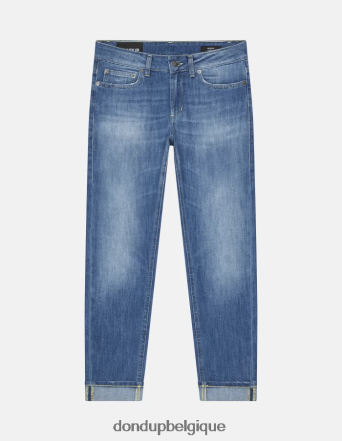 femmes vêtements DONDUP bleu jean monroe skinny en denim stretch 8826D037