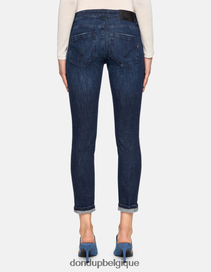 femmes vêtements DONDUP bleu jean monroe skinny en denim stretch 8826D066