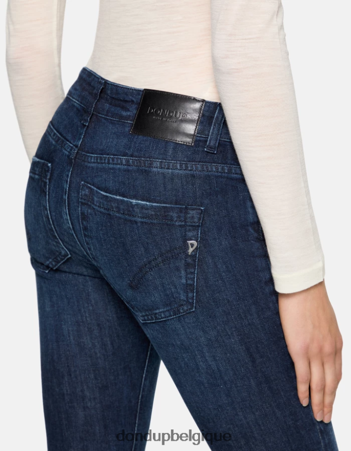 femmes vêtements DONDUP bleu jean monroe skinny en denim stretch 8826D066