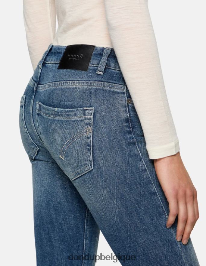 femmes vêtements DONDUP bleu jean monroe skinny en denim stretch 8826D086