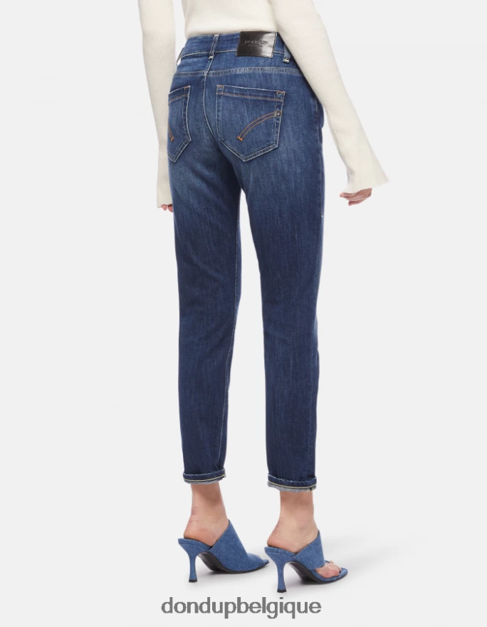 femmes vêtements DONDUP bleu jean monroe skinny en denim stretch 8826D088