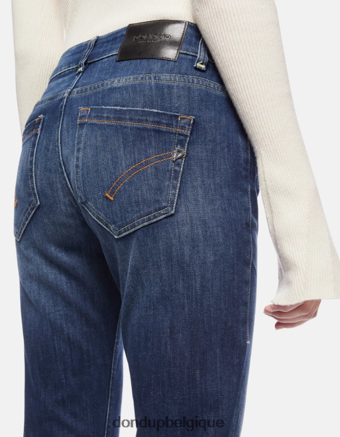 femmes vêtements DONDUP bleu jean monroe skinny en denim stretch 8826D088