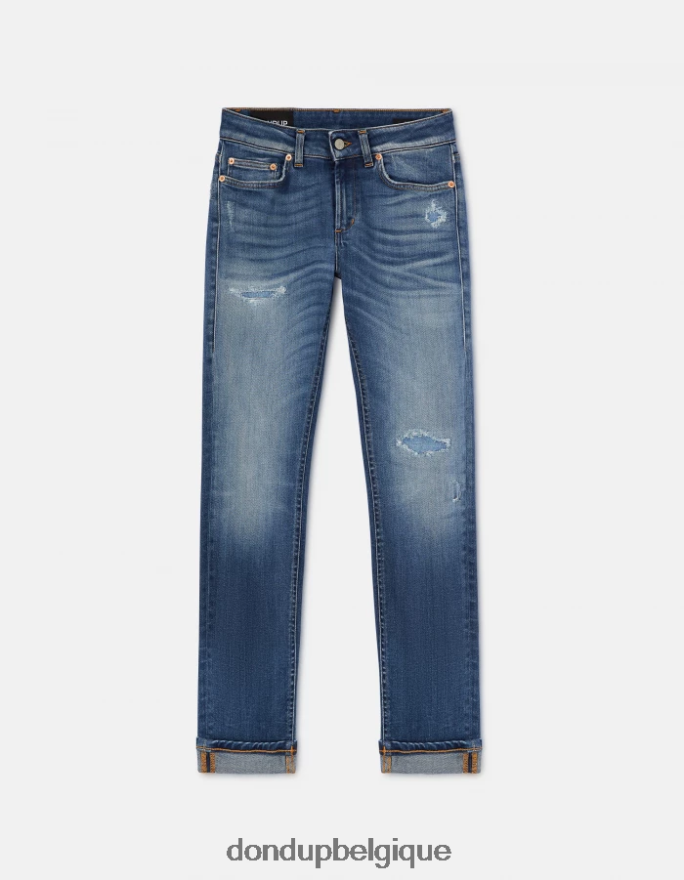 femmes vêtements DONDUP bleu jean monroe skinny en denim stretch 8826D095