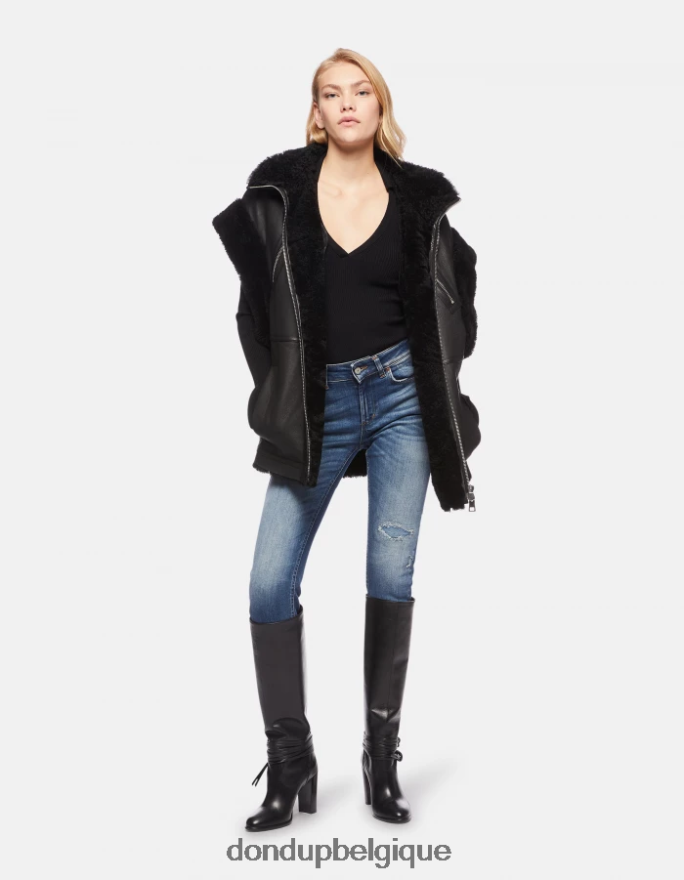 femmes vêtements DONDUP bleu jean monroe skinny en denim stretch 8826D095