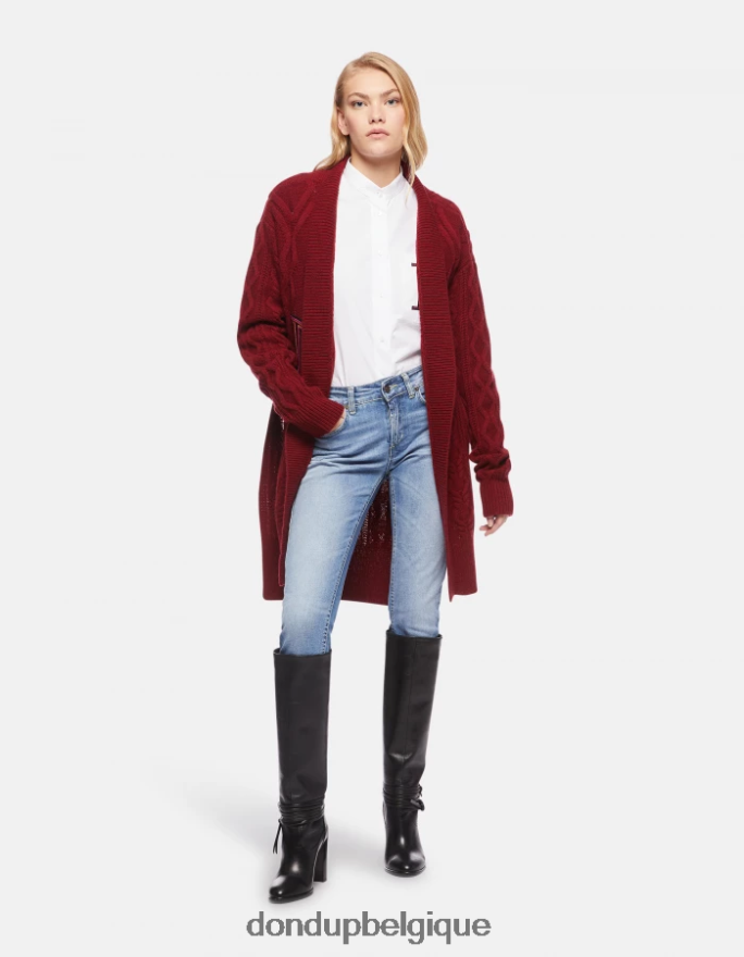 femmes vêtements DONDUP bleu jean monroe skinny en denim stretch 8826D099