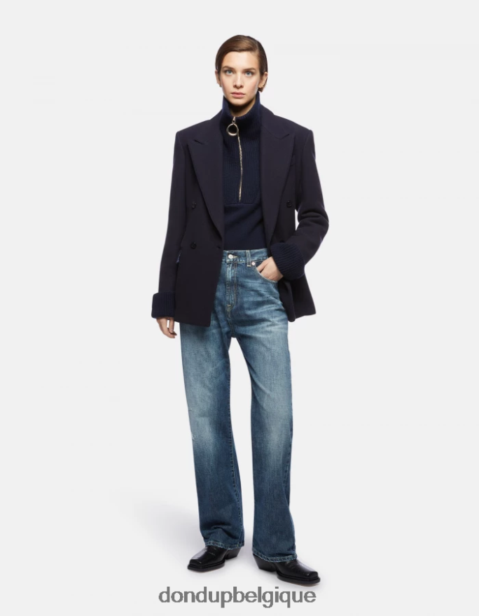 femmes vêtements DONDUP bleu jean yara coupe ample en denim selvedge rigide 8826D0118