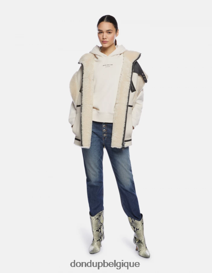 femmes vêtements DONDUP bleu koons - jean ample en denim stretch 8826D0109
