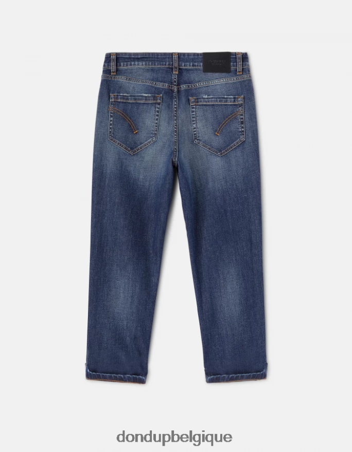 femmes vêtements DONDUP bleu koons - jean ample en denim stretch 8826D0109