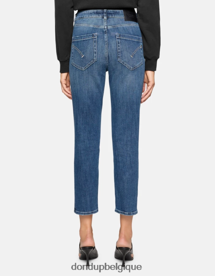 femmes vêtements DONDUP bleu koons - jean ample en denim stretch 8826D0111