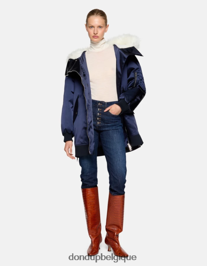 femmes vêtements DONDUP bleu koons - jean ample en denim stretch 8826D019