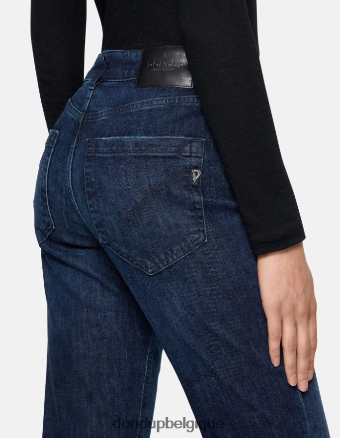 femmes vêtements DONDUP bleu koons - jean ample en denim stretch 8826D06