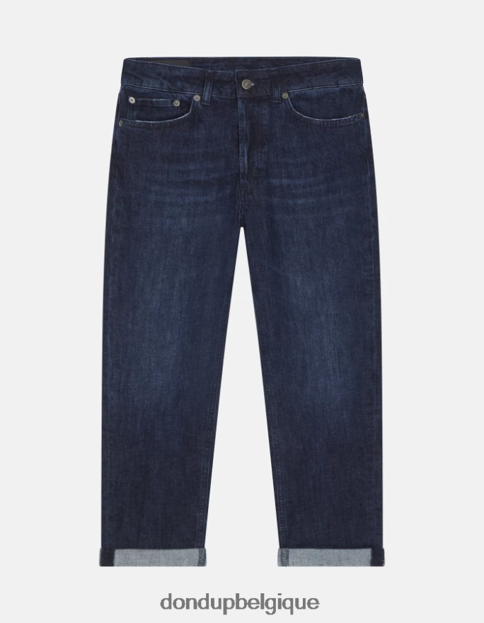 femmes vêtements DONDUP bleu koons - jean ample en denim stretch 8826D06