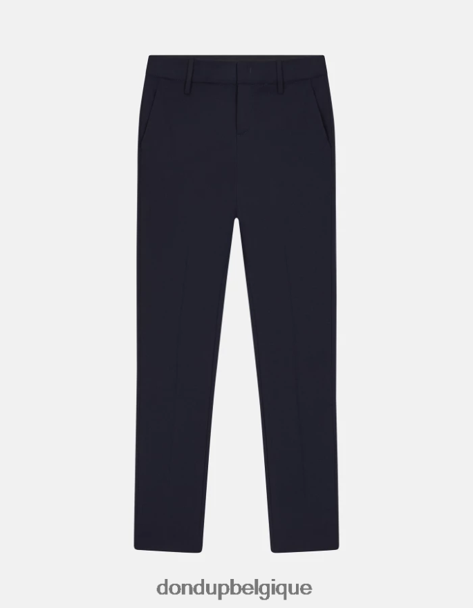 femmes vêtements DONDUP bleu marine Kasya pantalon coupe classique en laine 8826D0142