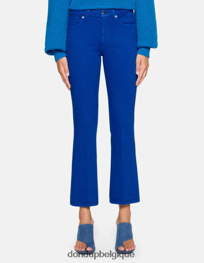 femmes vêtements DONDUP bleu royal Jean bootcut super skinny Mandy en denim bull stretch 8826D015