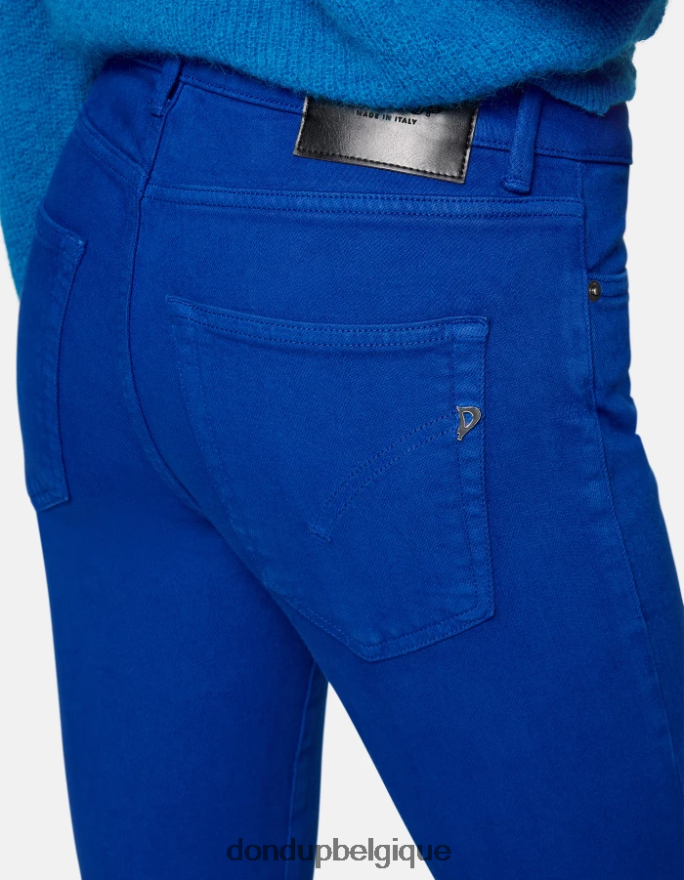 femmes vêtements DONDUP bleu royal Jean bootcut super skinny Mandy en denim bull stretch 8826D015