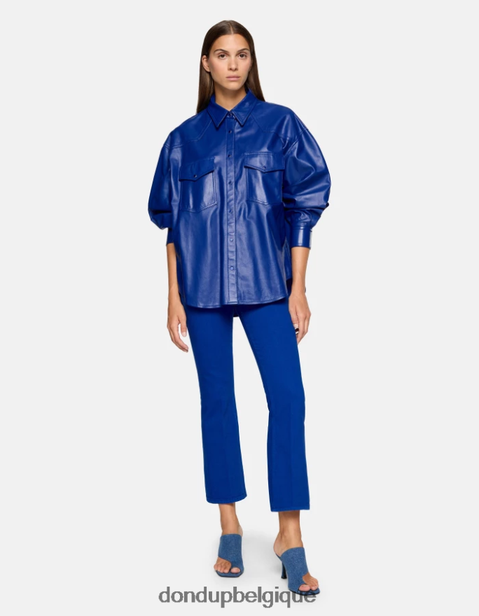 femmes vêtements DONDUP bleu royal Jean bootcut super skinny Mandy en denim bull stretch 8826D015
