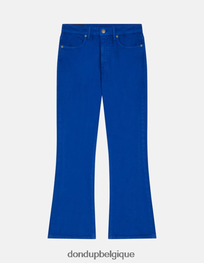 femmes vêtements DONDUP bleu royal Jean bootcut super skinny Mandy en denim bull stretch 8826D015