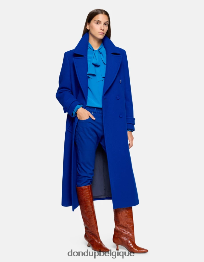 femmes vêtements DONDUP bleu royal jean mila coupe carotte en denim bull stretch 8826D050