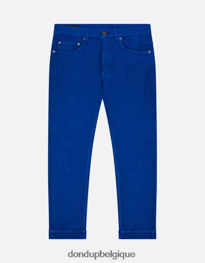 femmes vêtements DONDUP bleu royal jean mila coupe carotte en denim bull stretch 8826D050