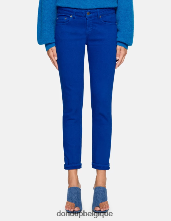 femmes vêtements DONDUP bleu royal jean monroe coupe skinny en denim bull stretch 8826D025