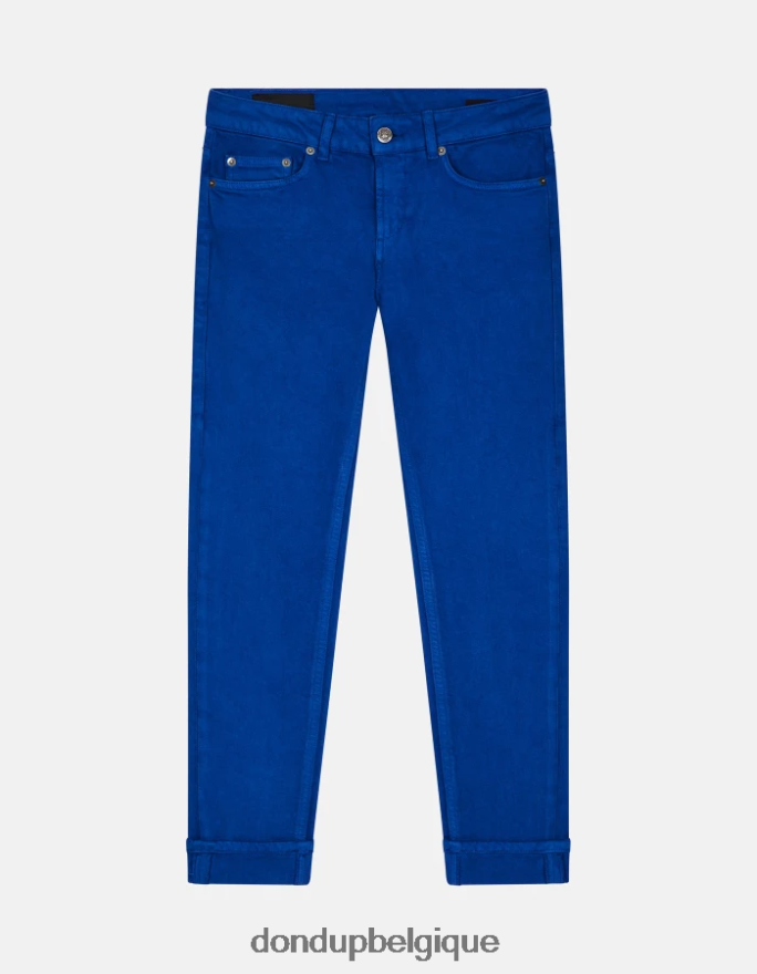 femmes vêtements DONDUP bleu royal jean monroe coupe skinny en denim bull stretch 8826D025