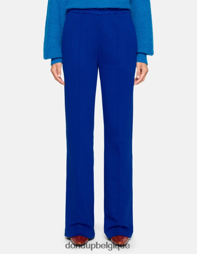 femmes vêtements DONDUP bleu royal pantalon large en polaire 8826D0188